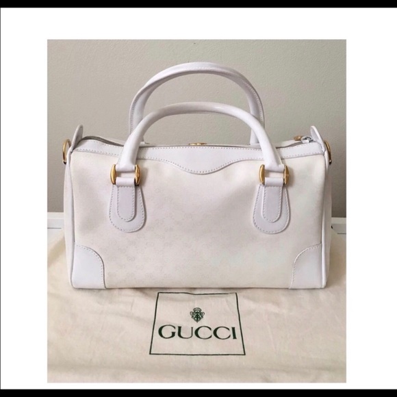 SOLD! Authentic Vtg GUCCI Micro GG Boston Tote Bag - Picture 2 of 8